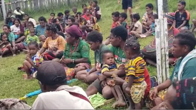 Foto sejumlah pengungsi di Kabupaten Puncak, Papua Tengah yang diambil pada Juli 2025.