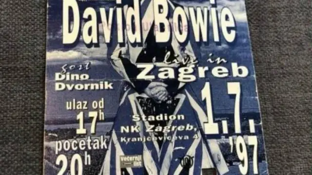 Karta za koncert Dejvida Bouvija u Zagrebu 1997.