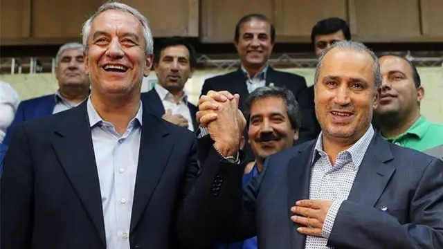 مهدی تاج (راست) و علی کفاشیان