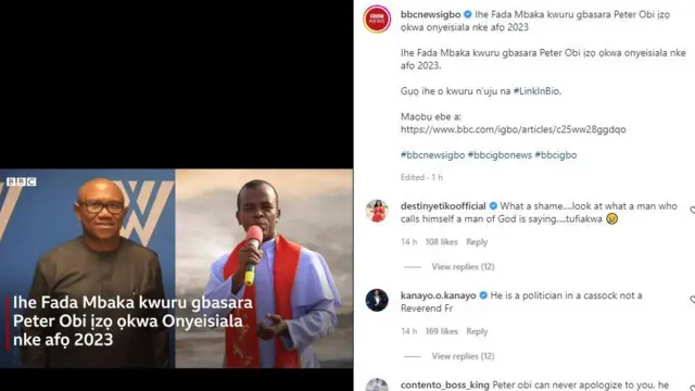 Ihe ndị mmadụ kwuru banyere Father Mbaka