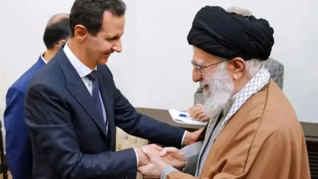 Bashar al Assad na Kiongozi Mkuu wa Iran Ali Khamenei.