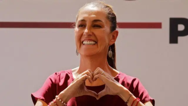 올해 5월 대선 운동 중인 셰인바움