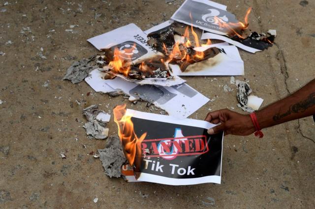Protestas contra TikTok en India