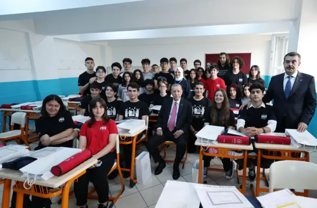 Cumhurbaşkanı Recep Tayyip Erdoğan ve Milli Eğitim Bakanı Yusuf Tekin