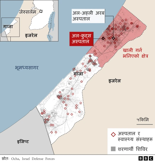 गाजाको नक्सा 