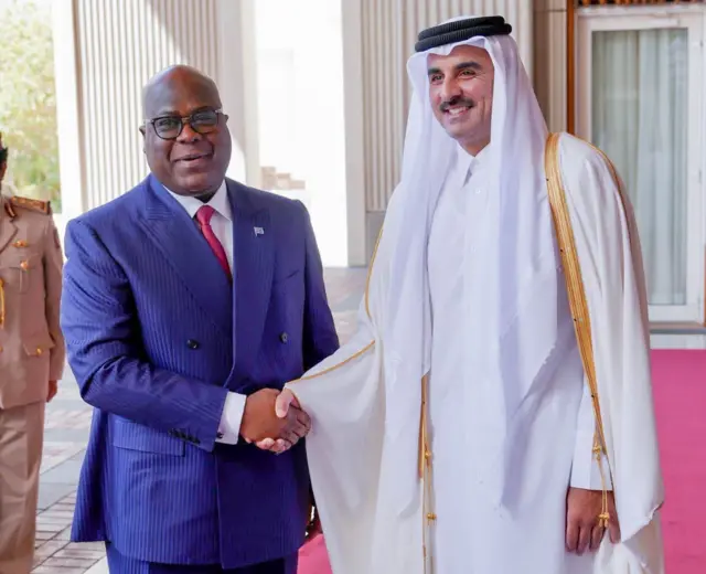 Mu ntangiriro z'uku kwezi Sheikh Tamim bin Hamad Al Thani yakiriye Perezida Tshisekedi baganira ku masezerano y'ubufatanye atandukanye ibihugu byombi bifitanye