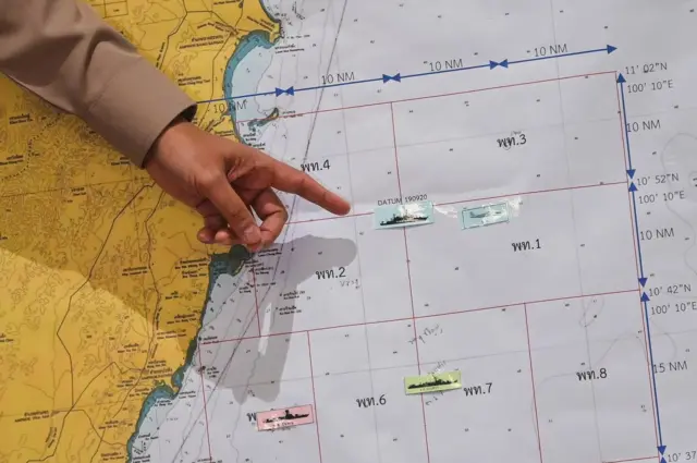 จุดที่คาดว่าเรือหลวงสุโขทัยอับปาง