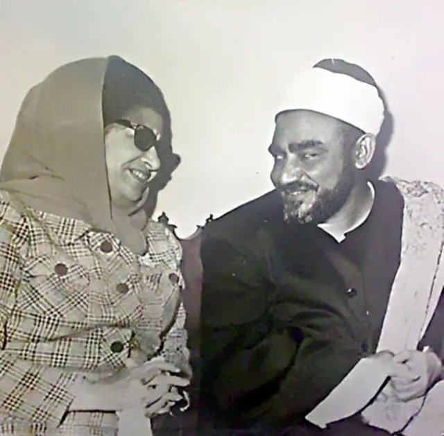 الشيخ سيد النقشبندي مع السيدة أم كلثوم