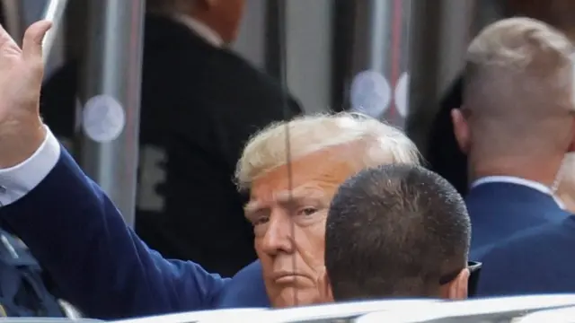 Trump wave to supporters