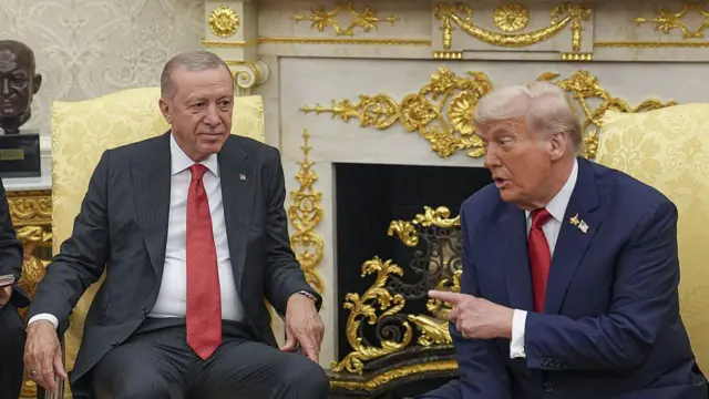 Cumhurbaşkanı Erdoğan ve ABD lideri Trump Beyaz Saray'daki görüşmede