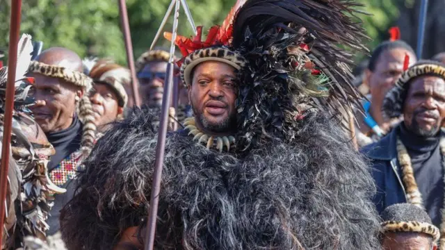Misuzulu ka Zwelithini appear in traditional attire