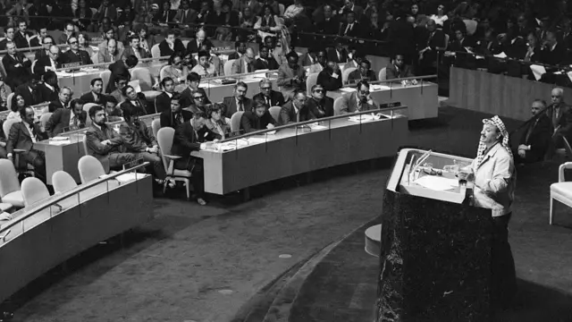 Yasser Arafat na ONU.
