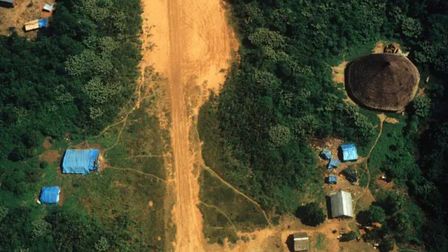 A clandestine airstrip at the Yanomami reserve
