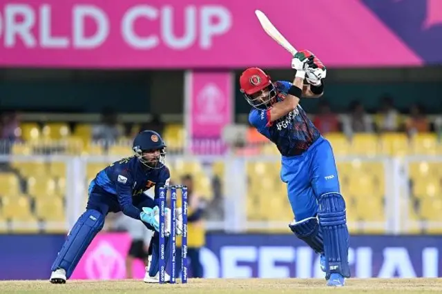 රහමනුල්ලා ගුර්බාස් පන්දු 92 කදී ලකුණු 119ක් රැස් කිරීමෙන් පසු පිටියෙන් ඉවත්වූ