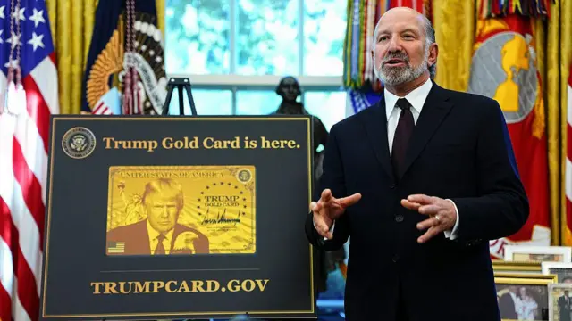 Howard Lutnick, US commerce secretary, in the Oval Office of the White House in Washington, DC, US, on Friday, Sept. 19, 2025.