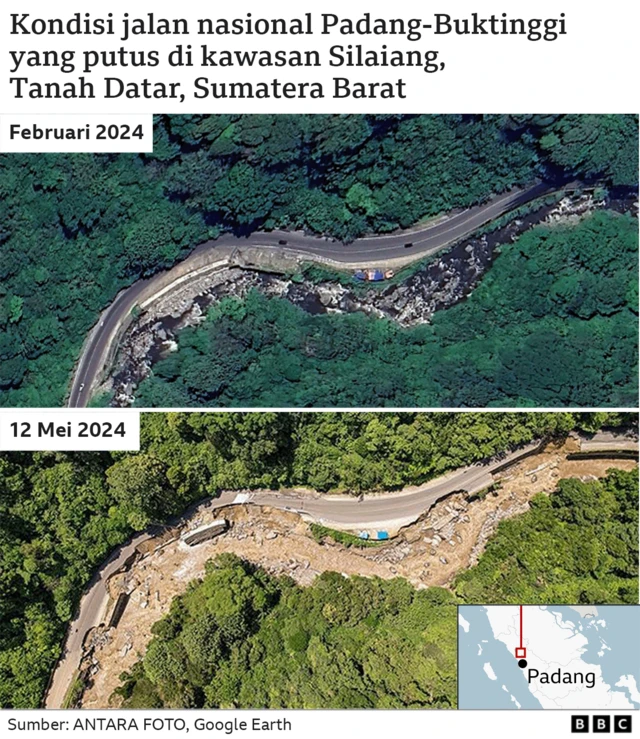 jalan padang bukittinggi putus