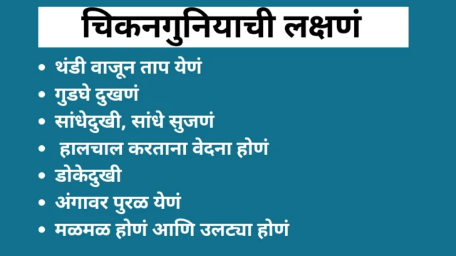 चिकनगुनियाची लक्षणं