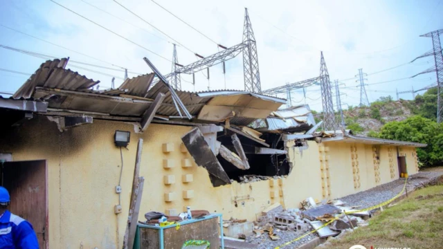 Akosombo power station wey burn