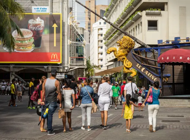 Centre commercial Le Caudan Waterfront, Port Louis, Maurice.