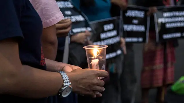 Aksi demonstrasi masyarakat menentang praktik TPPO. 