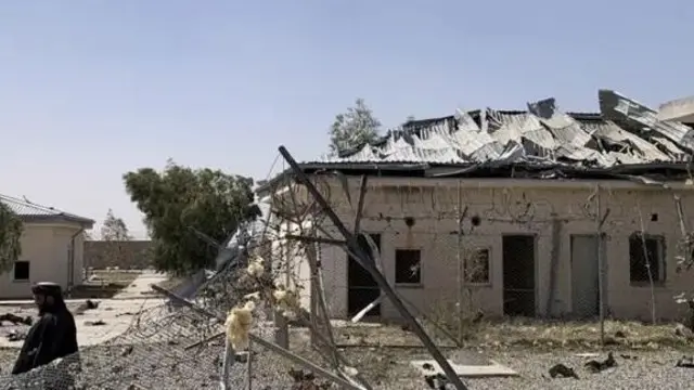 ویرانی محلی پس از بمباران ارتش پاکستان در ولایت قندهار