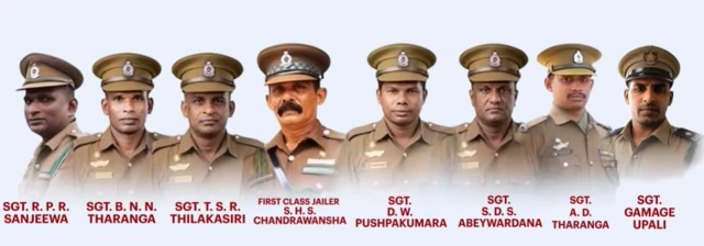 நீர்கொழும்பு சிறைக் கலவரத்தில் உயிரிழந்த 8 சிறை அதிகாரிகள். 