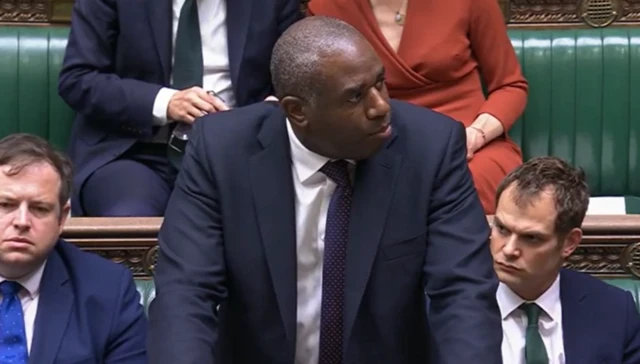 David Lammy 20 Mayıs'ta Avam Kamarası'nda konuşurken