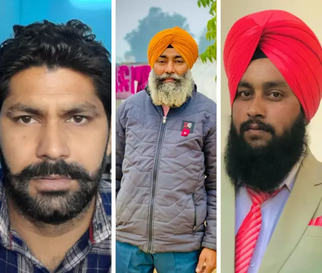 জসবিন্দর সিং, সুখবিন্দর সিং ও সুখদীপ সিং।