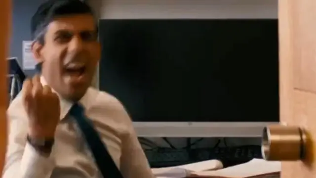 Rishi Sunak kampanya videosundan bir kare