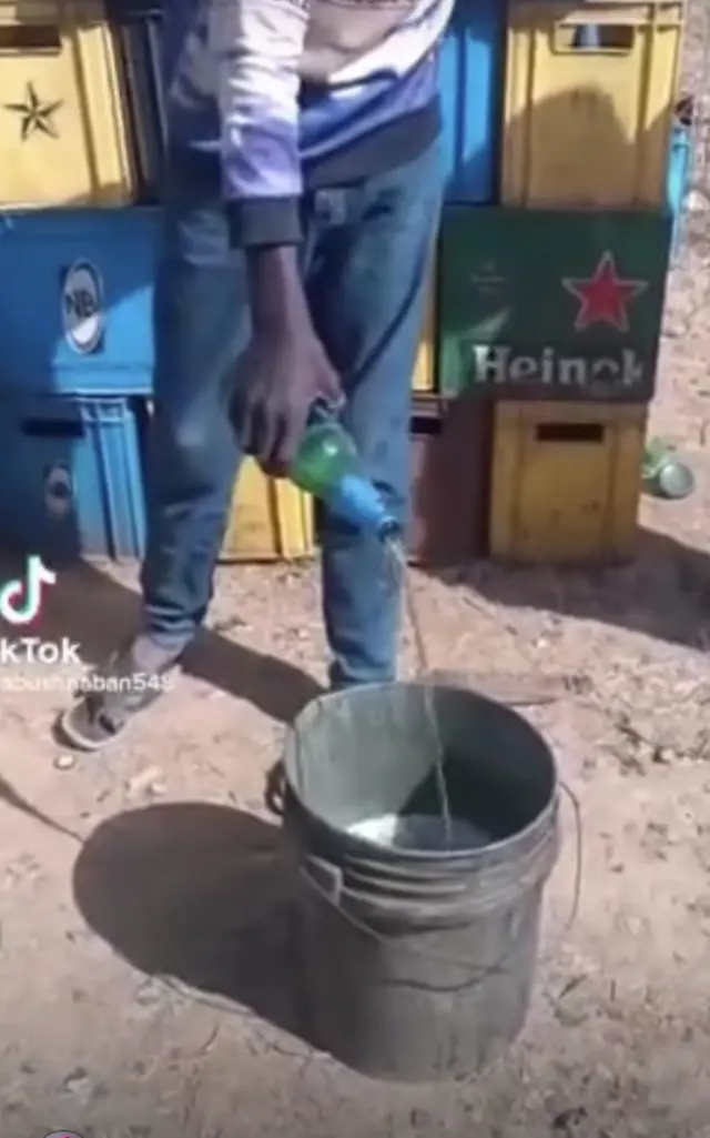 Di shepherd as e dey pour beer