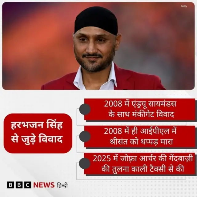 हरभजन सिंह से जुड़े विवाद
