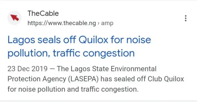 Aworan iroyin igba ti Lasepa ti Quilox