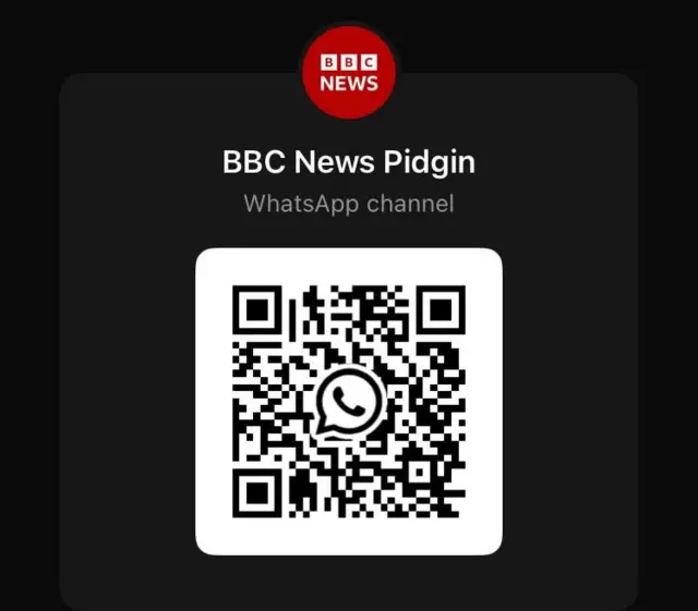 BBC News Pidgin WhatsApp channel QR code