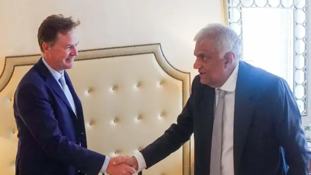 ජනාධිපති රනිල් වික්‍රමසිංහ සහ Meta සමාගමේ ගෝලීය සම්බන්ධතා අංශයේ සභාපති ශ්‍රීමත් නික් ක්ලෙග් (Sir Nick Clegg) අතර හමුව