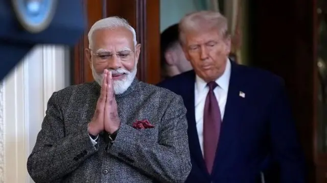 டிரம்ப் - மோதி: 'அதானி, ஆவணவற்ற இந்தியர்கள்' - செய்தியாளர் சந்திப்பின் 5 முக்கிய அம்சங்கள்