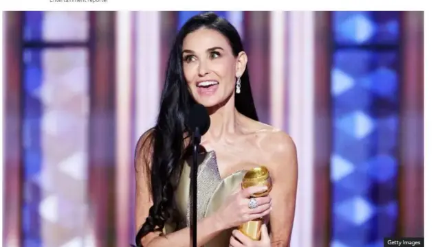  Demi Moore ti wọn pe ni 'Popcorn actress' lọjọsi ree lasiko to gba ami ẹyẹ naa.