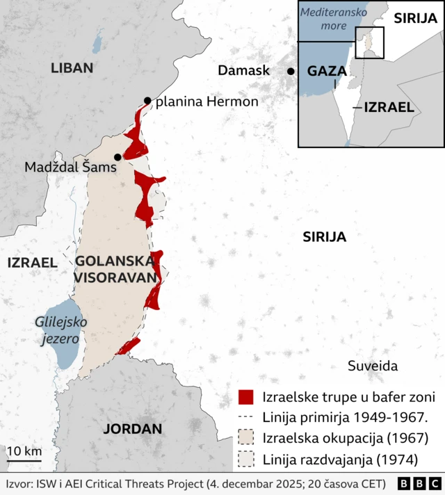 Mapa Sirije i susednih zemalja