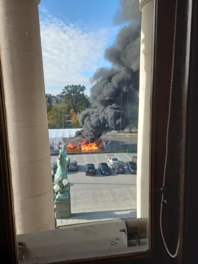 пожар, пожар у шаторима код скупштине србије, пожар у ћациленду