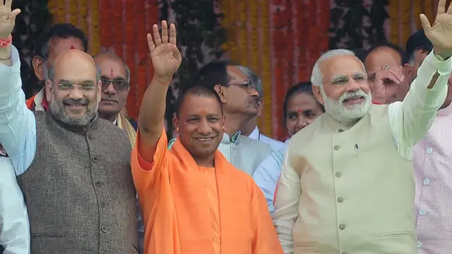 योगी-मोदी- अमित शाह