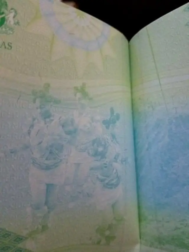 Inside page for Nigeria e-passport