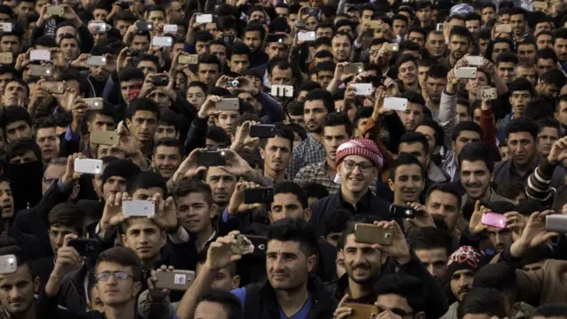 2016'daki Nevruz gösterileri sırasında çekilmiş bir fotoğraf.