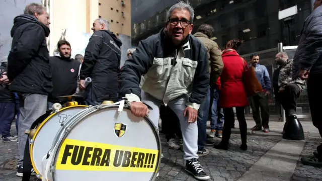 Protestos contra o Uber na Argentina