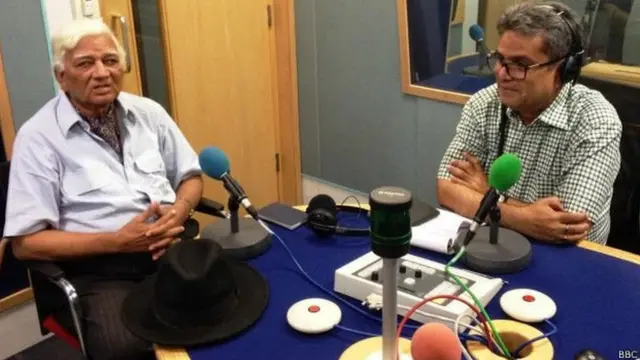 कर्नल रसूल बीबीसी स्टूडियो में रेहान फ़ज़ल के साथ