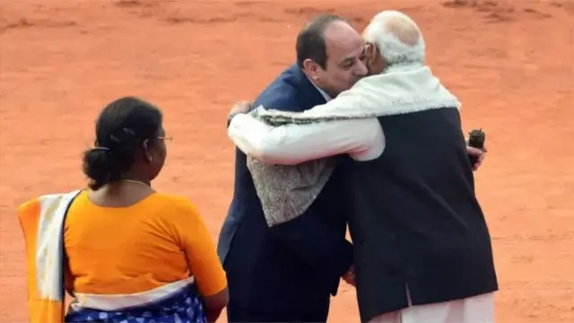 अब्दुल फ़तल अल-सीसी और नरेंद्र मोदी