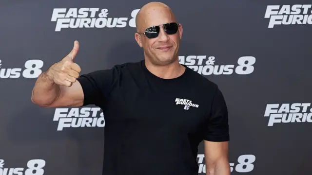 Vin Diesel, de "Rápido y Furioso".