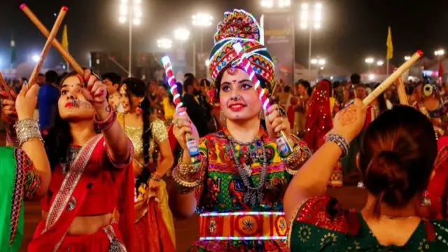 નવરાત્રીની ઉજવણીની તસવીર