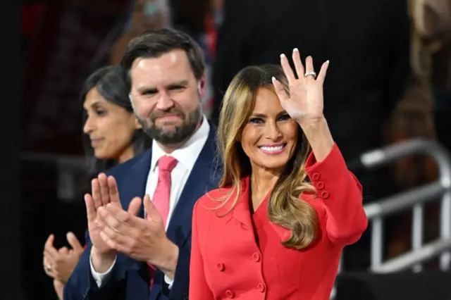 Melania Trump en la Convención Nacional Republicana en Milwaukee, Wisconsin, Estados Unidos, el 18 de julio de 2024.