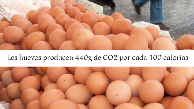 Un gráfico sobre el consumo de CO2 en la producción de alimentos