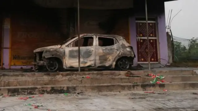 13 अक्तूबर को हुए दंगे के बाद बहराइच में आसपास के ज़िलों से पुलिस बल तैनात किया गया था