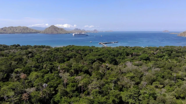 Cruise ship in the bay of Komodo